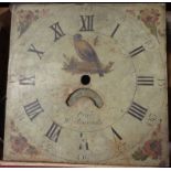 A 19th Century oak longcase clock, the 11" painted square dial marked for Price, Wibeliscombe,