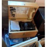 A vintage boxed Wasp Instruments ship's log - sold with assorted charts, almanacs, etc.