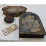 Two antique French chocolate boxes for Marquise de Sevigne of Paris - sold with a small French