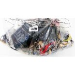 A bag containing a large collection of assorted ladies wristwatches - various age, makers and
