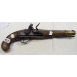 An early 19th Century flintlock pistol in the French style