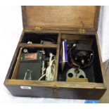 A cased vintage Pathescope Ace 9.5mm projector