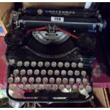 A vintage Underwood portable typewriter