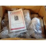 A box containing a quantity of glassware owned by Stanley Matthews with certificate of