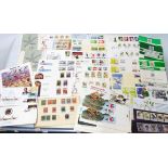 A collection of FDCs, some mint decimal stamp packs, and stamp bulletins including Malawi covers,