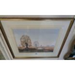 Toni Goffe: a gilt framed watercolour entitled Kent Afternoon II - signed and inscribed verso