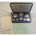 A 1973 Franklin Mint Barbados proof coin set