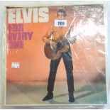 A small collection of Elvis Presley and other mainly male solo artist vintage vinyl LPs