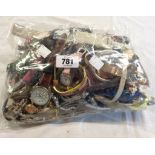 A bag of assorted wristwatches