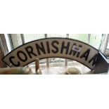A modern reproduction cast iron Cornishman sign