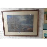 John Johnson: a gilt framed watercolour entitled "The Conway Valley at Caer-Hun" - signed and