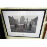 S. Lewis: a framed limited edition etching entitled "Hardenburg Strasse 2" - indistinctly signed,