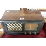 A HMV model 1115 wood cased valve radio