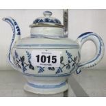 An 18th-19th Century Faience teapot and cover - damages