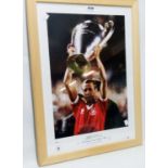 John McGovern: a blonde wood framed photograph (European Cup Kings 1980) signed by the player and