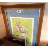 A limited edition print of Lawrence Dallaglio signed by the man himself - sold with a copy of his