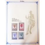 An India stock stamp album containing a collection of mint India stamps - 1947-1965, including