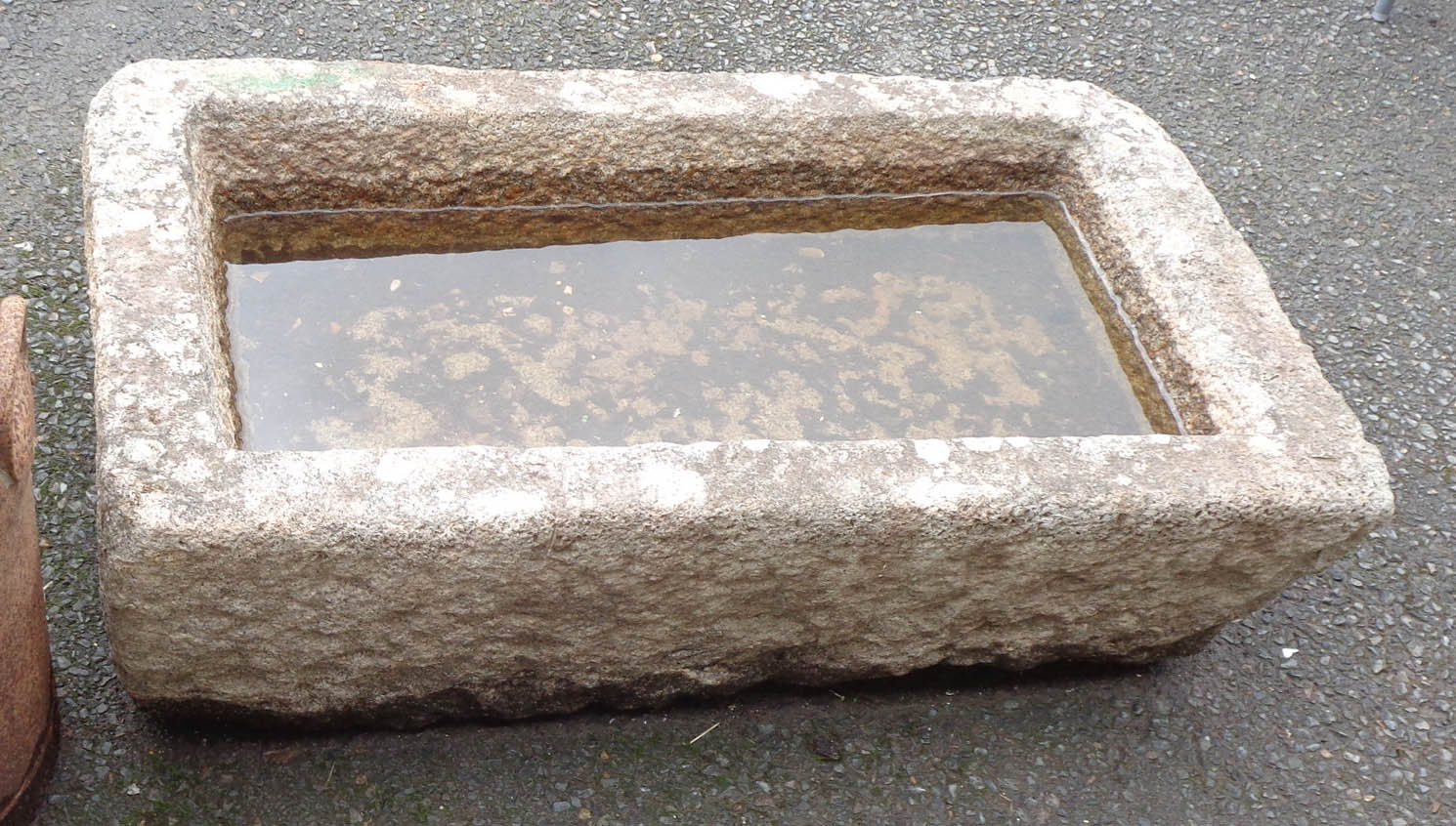 A large granite trough