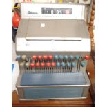 A vintage Gross metal cash register - locked