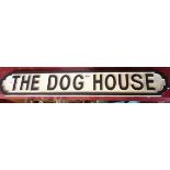 A modern painted wooden sign, The Doghouse