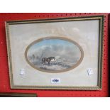 After J.F. Herring: a framed and oval mounted fine quality early/mid 19th Century pencil and gouache