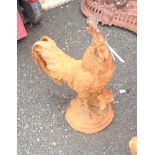 A cast iron cockerel