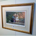 David Shepherd: a gilt framed limited edition coloured print entitled "And is it a ladybird?" -