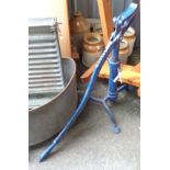 An antique W. Brenton of St. Germans, Cornwall axle stand