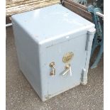 A large vintage Joseph Bates & Sons safe with brass fittings