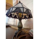 A handmade Tiffany style table lamp