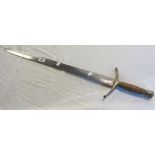 A modern reproduction Crusader style sword
