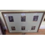 A gilt framed set of six miniature Cries of London coloured engraving prints, all titled with