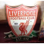 A reproduction cast iron Liverpool sign