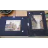 R. O'Conor: two unframed oils on canvas textured paper, one inscribed Dortrecht - both signed and