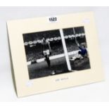 Joe Royle: an unframed mounted part coloured photograph signed by the player, and Allstars
