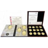 A Windsor Mint cased 1936 Year of the Three Kings gold plated coin set with Swarovski crystals -