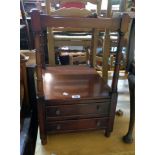 A 19" Brights of Nettlebed reproduction mahogany two tier bedside table with two drawers under and