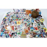 A collection of Topps series baseball cards - sold with a brass octagonal box with handle and