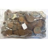 A bag containing a collection of Great British coinage
