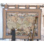 A modern hanging tapestry of the Old World