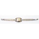 A mid 20th Century Girard Perregaux lady's steel cased wristwatch with seventeen jewel movement -