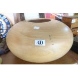 A large turned wooden bowl/vase