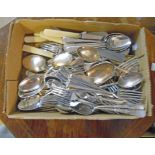 A quantity of assorted silver plated cutlery