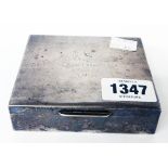 A 4" Garrard silver cigarette case with Rank (Film) Organisation presentation text to lid