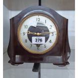 A vintage Smiths Enfield bakelite cased mantel timepiece with eight day movement