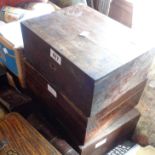 A writing slope and two work box carcasses - for restoration