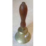 A Second World War period ARP hand bell dated 1939 - cracked and with replacement clapper