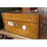 A Victorian marquetry workbox