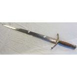 A modern reproduction Crusader style sword