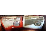 Two vintage Kolster Brandes Scarlet and Golden Rhapsody radios